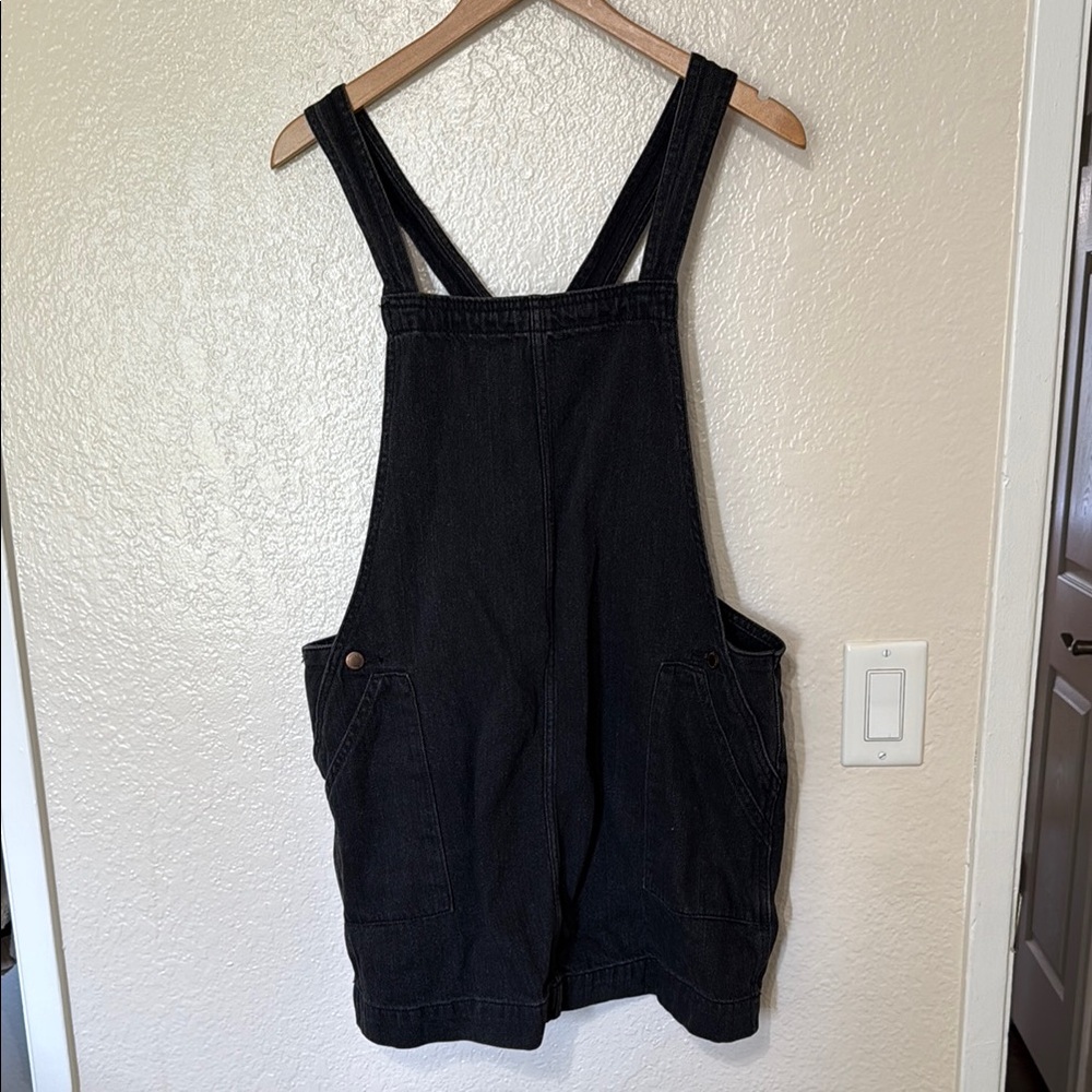 Black Denim Overalls